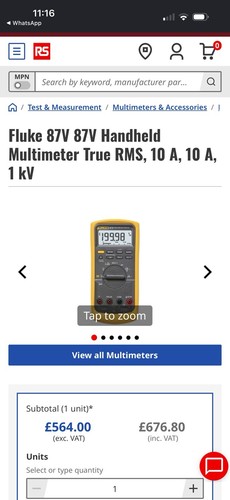 Fluke 87v - 87v, handheld